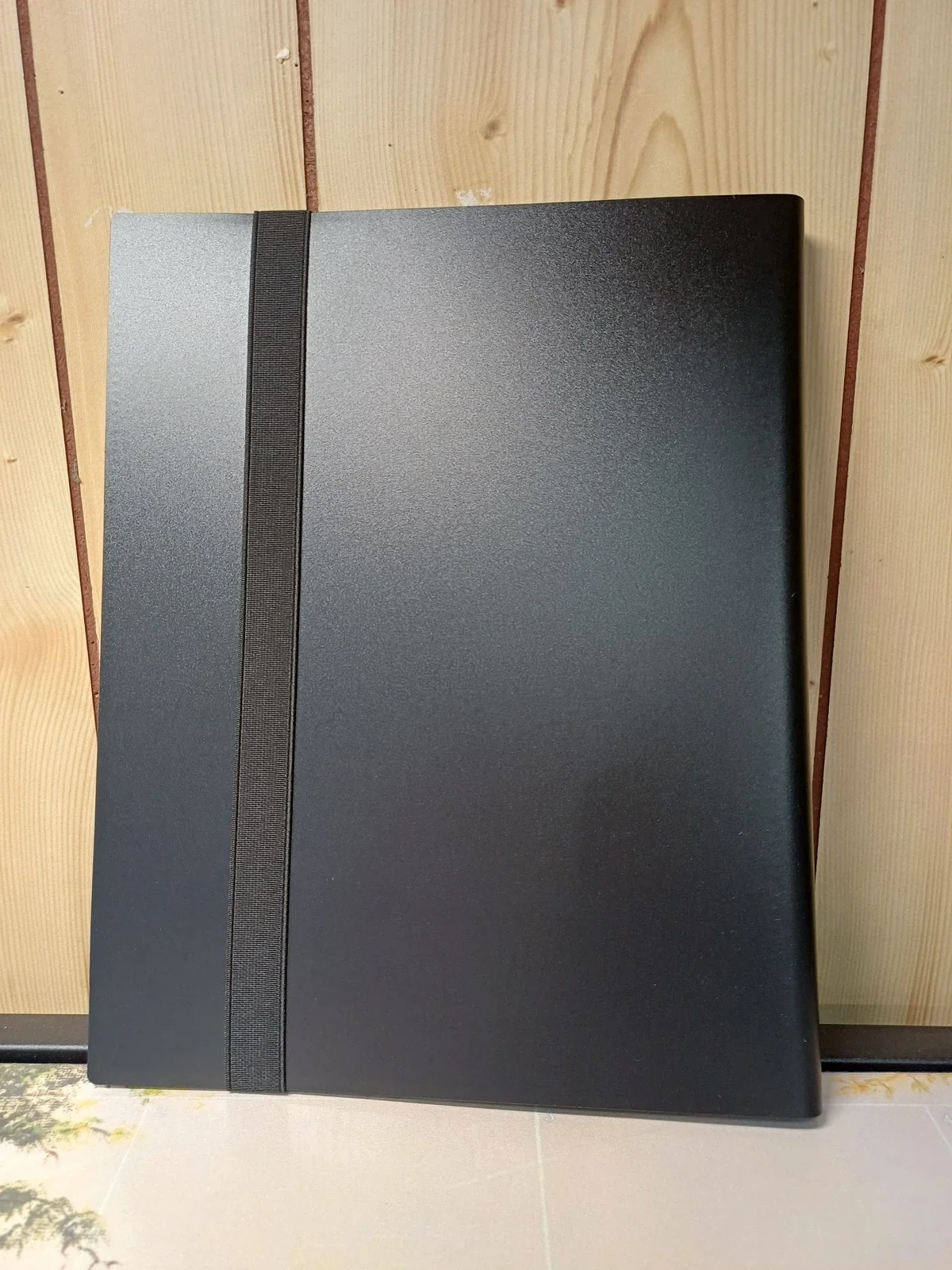 9-Pocket Card Album (Black) - Elastic Band Closure - Image 2