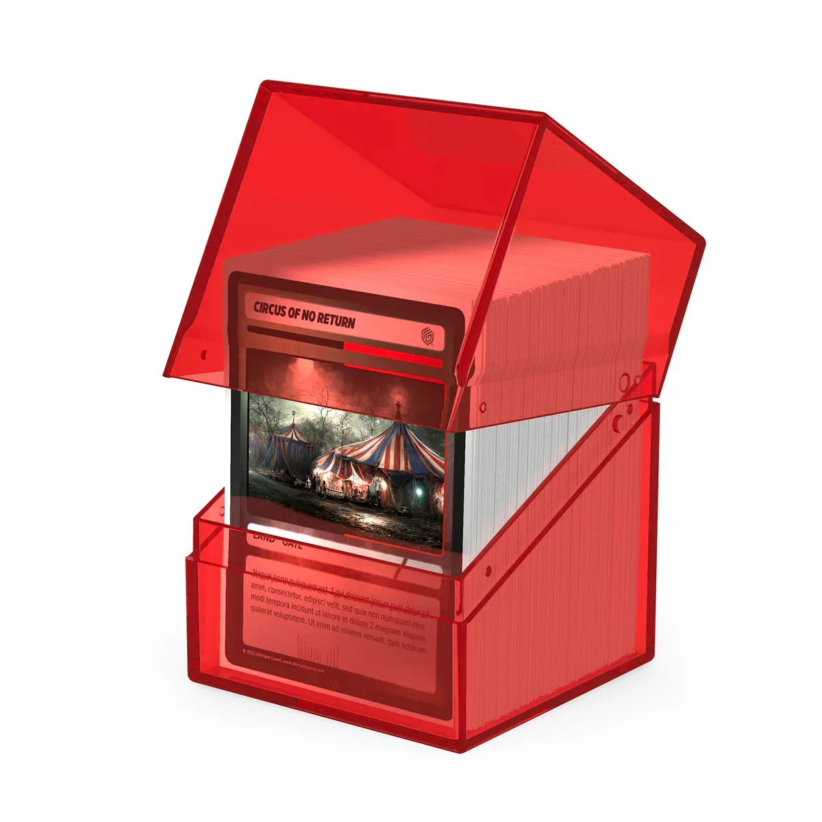 Boulder 100+ Deck Case (Clear - Ruby) | Ultimate Guard - Image 5