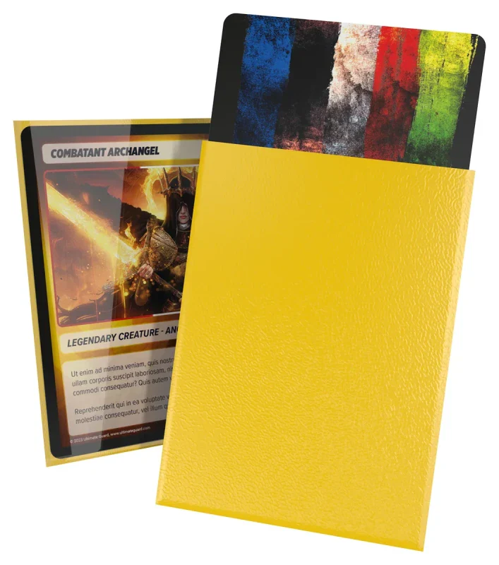 Cortex Sleeves Standard Size (100) - Glossy Yellow - Image 2