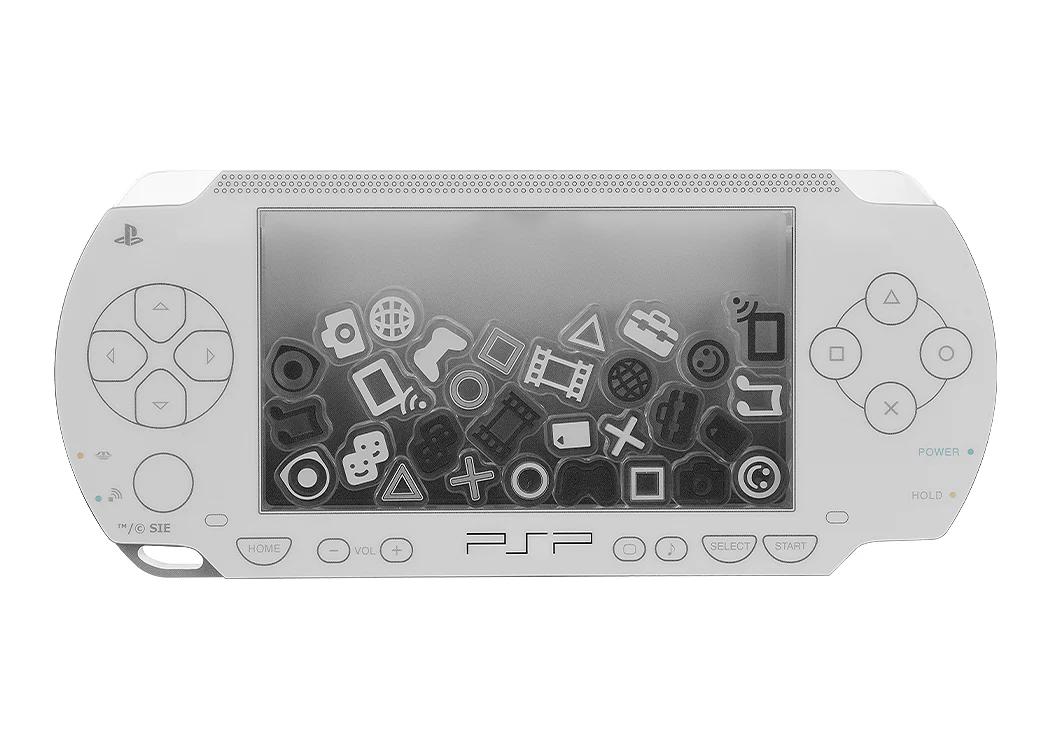 PSP™ (PlayStation™Portable) Rattle Acrylic Stand: White Ver. - Image 2