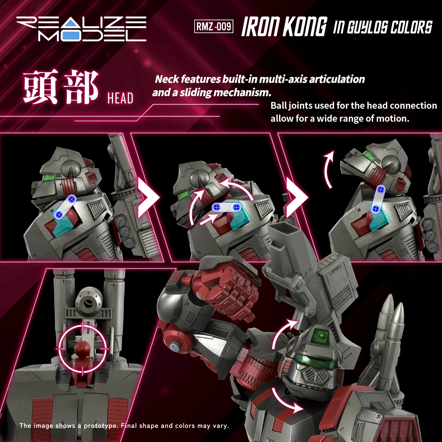 RMZ-009 Iron Kong (Guylos Color) | 1/100 Realize Model - Image 4