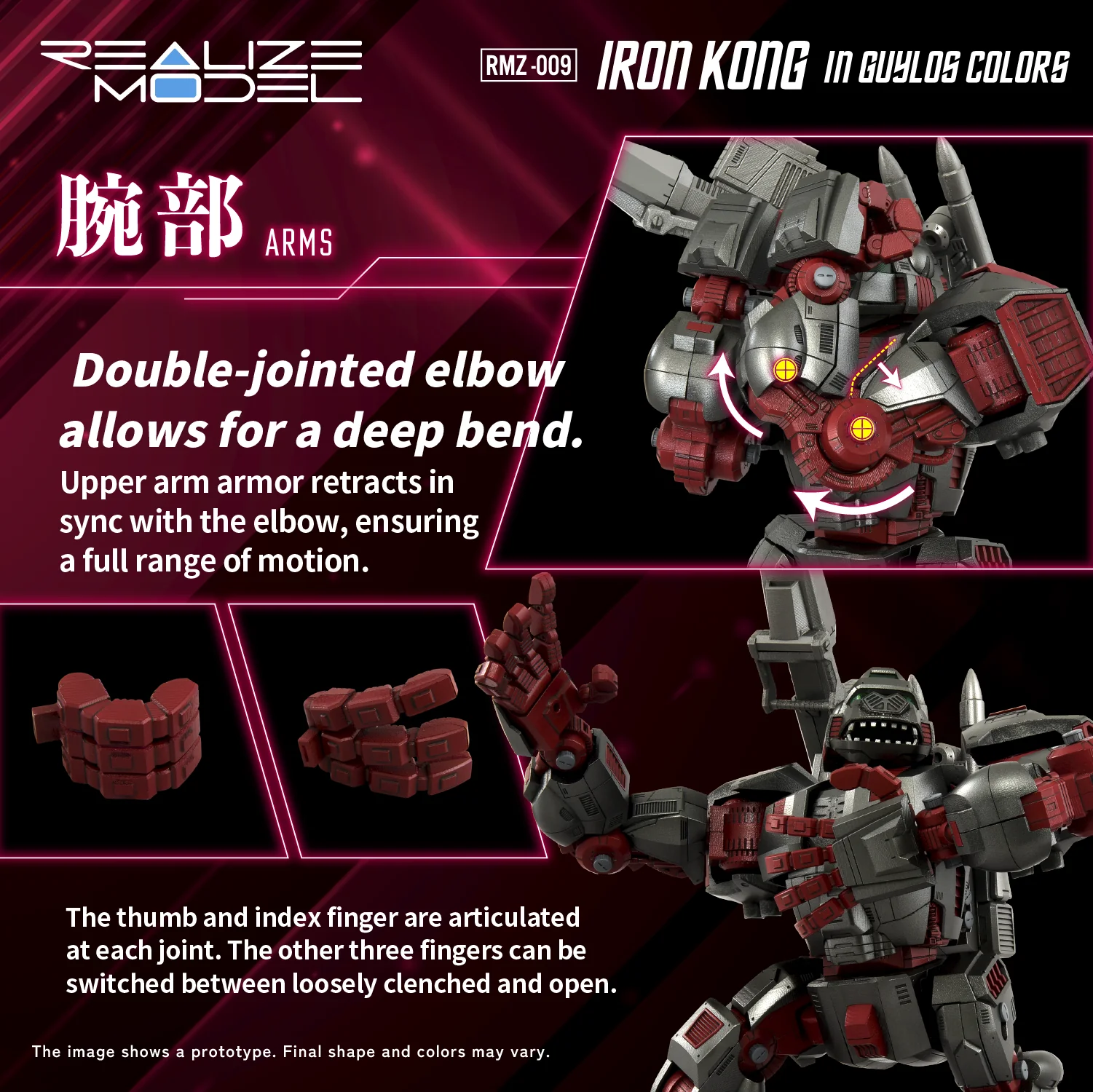 RMZ-009 Iron Kong (Guylos Color) | 1/100 Realize Model - Image 6