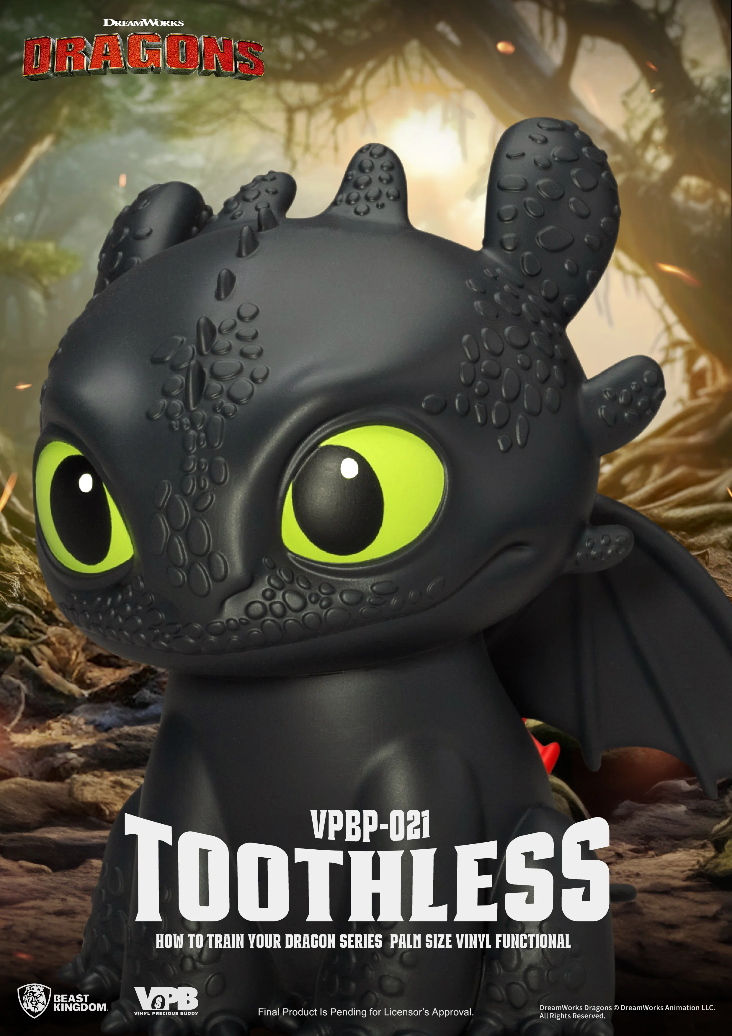 VPBP-021 Toothless | Palm Size Vinyl Functional Figurine - Image 5