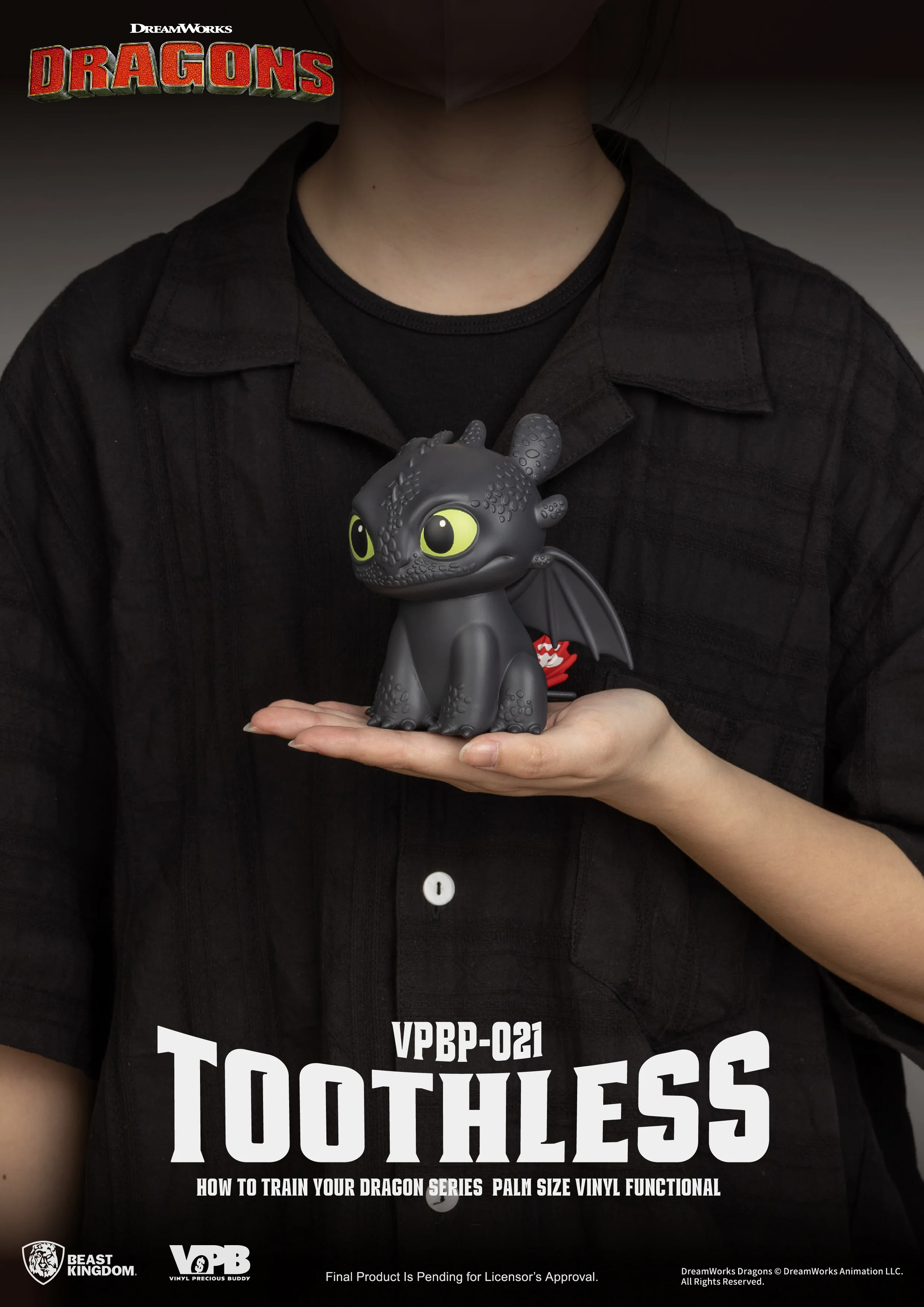 VPBP-021 Toothless | Palm Size Vinyl Functional Figurine - Image 6